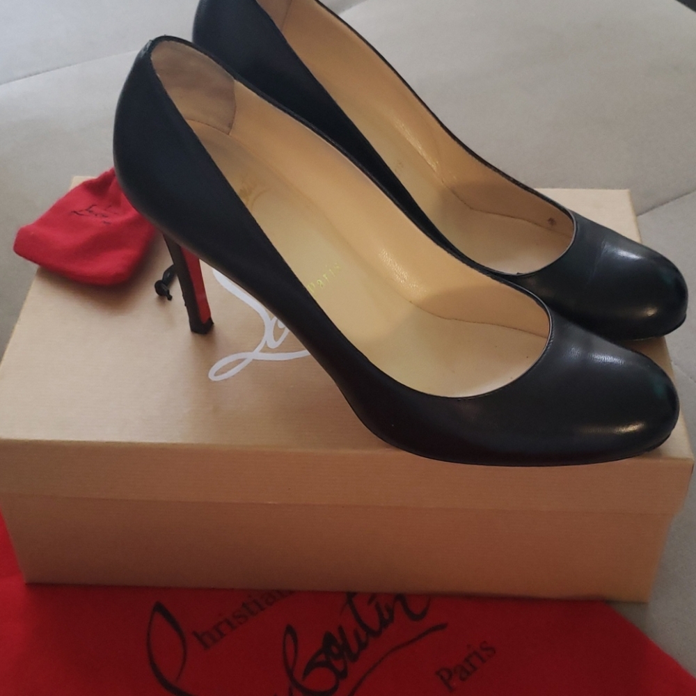 Christian Louboutin black leather